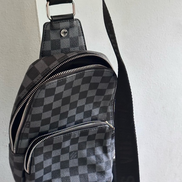Louis Vuitton Black and Gray Checkered Backpack - Picture 1 of 9